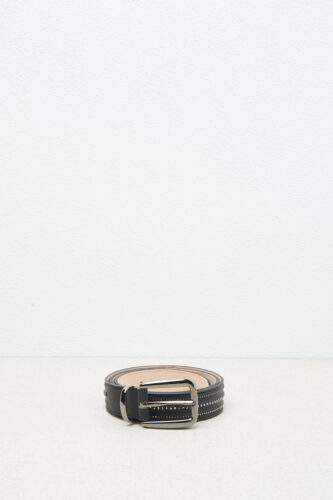 Peserico - Genuine leather belt with Punto Luce - Black