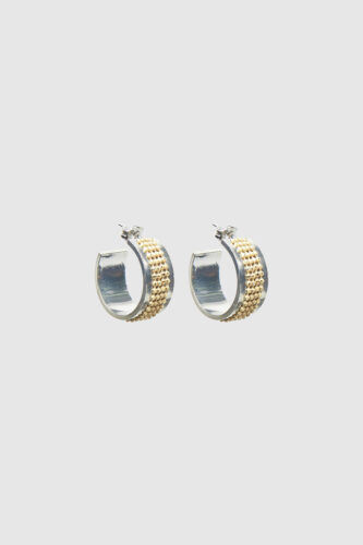 Peserico - Gilda earrings with Punto Luce - Amber beige