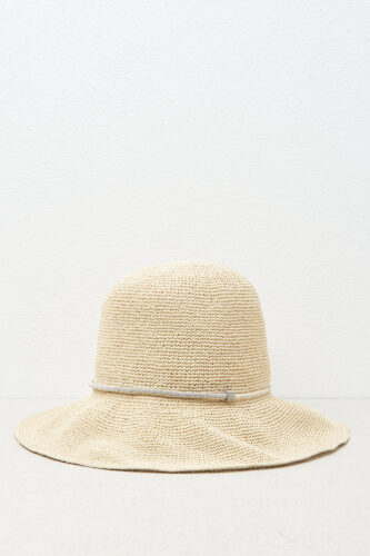 Peserico - Crochet paper cloche hat - Amber beige