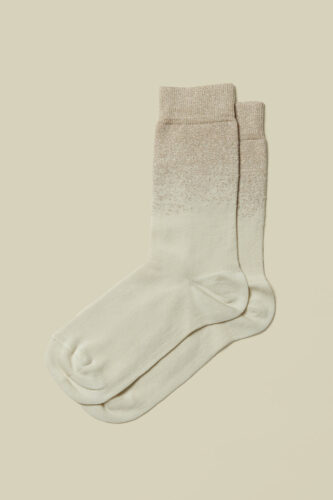 Peserico - Degradè effect socks with Lurex - Quartz sand