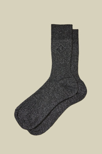 Peserico - Cotton and Lurex socks - Black