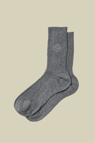 Peserico - Cotton and Lurex socks - Lunar gray