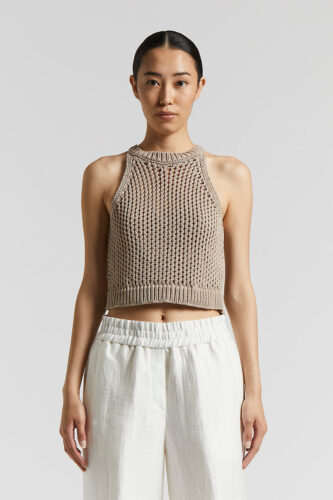 Peserico - Soft cotton tricot top - Cappucino