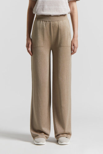Peserico - Trousers in cotton crepe yarn - Cappucino