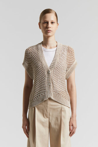 Peserico - Soft cotton tricot sweater - Cappucino