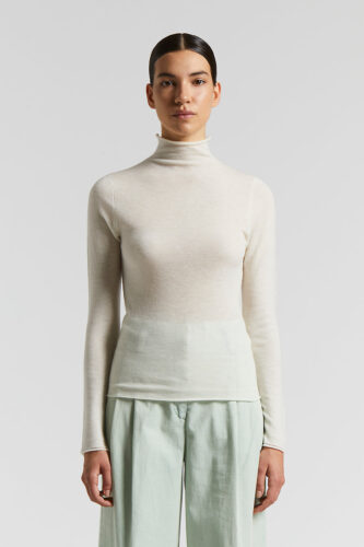 Peserico - Extra-fine merino wool and sequin sweater - Natural white