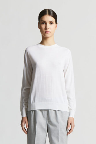 Peserico - Extra-fine pure new Merino wool sweater - Cloud white