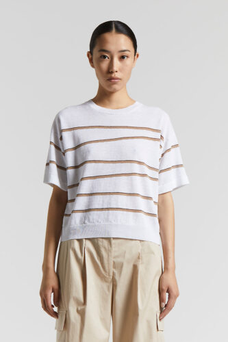 Peserico - Linen and cotton crepe sweater - Pure White