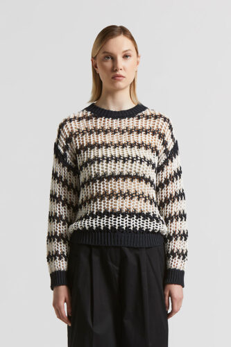 Peserico - Cotton sweater with sequins - Space blue