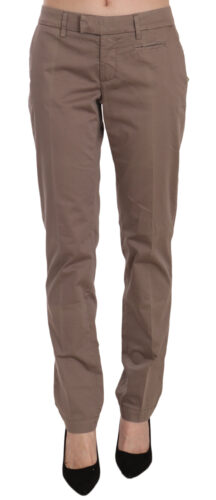 Brown Low Waist Straight Cut Trouser Pant