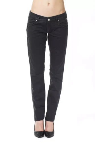 Blue Cotton Women Pants