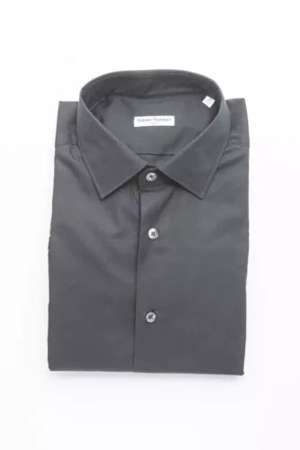Black Cotton Men Shirt